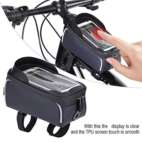 Bike el Bolso del Marco Delantero, Bolso Impermeable del Soporte del teléfono con 6.0 '' Bolso del teléfono de la Bici del Caso del Tenedor de la Pantalla táctil