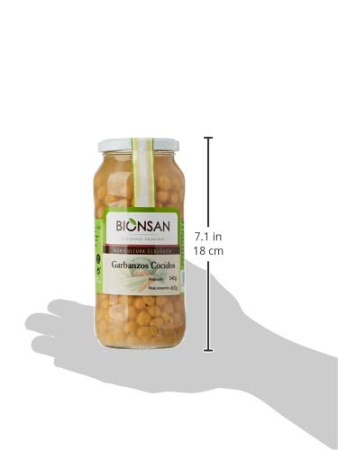 Bionsan Garbanzos Cocidos Ecológicos - 4 Botes de 400 g - Total: 1600 gr.