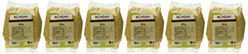 Bionsan Mijo Ecológico en grano - 6 Bolsas de 500 gr - Total : 3000 gr