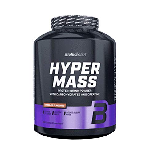 Biotech USA – Hyper Mass 4000 g Lata de fresas – Hidratos de carbono, proteínas y ácidos grasos esenciales + C.P.Sports batidora de proteínas de 700 ml