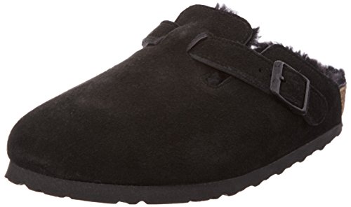 Birkenstock Boston, Zuecos para Mujer, Negro (Black Black), 37 EU