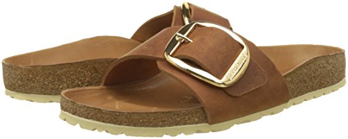 Birkenstock Madrid Big Buckle, Mules para Mujer, Marrón (Cognac Cognac), 38 EU