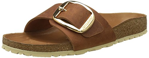 Birkenstock Madrid Big Buckle, Mules para Mujer, Marrón (Cognac Cognac), 38 EU