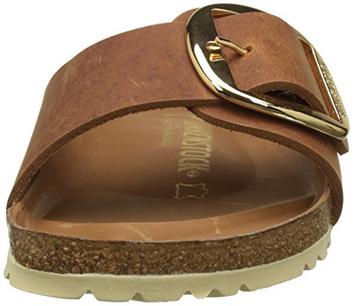 Birkenstock Madrid Big Buckle, Mules para Mujer, Marrón (Cognac Cognac), 38 EU