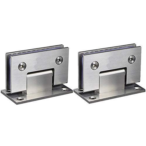 Bisagras de vidrio para puerta de cristal, 2 unidades, acero inoxidable, para puerta de armario, puerta de cristal, puerta de cristal