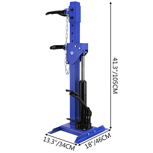 Bisujerro Compresor del Resorte Helicoidal 1T Compresor del Resorte Hidráulico 1T Compresor de Muelles Compresor de Muelles Helicoidales Compresor del Resorte Color Azul