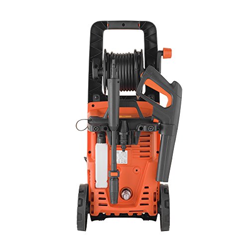 Black+Decker BXPW2000PE Hidrolimpiadora de Alta Presión (2000 W, 140 bar, 440 l/h) con Patio Cleaner Deluxe y Cepillo Fijo