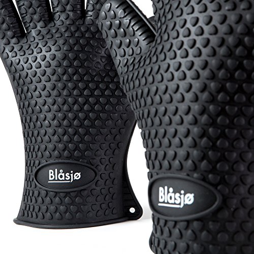 Blåsjø - Guantes de cocina de silicona resistentes al calor y guantes de barbacoa