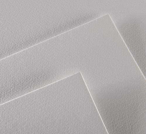 Bloc Encolado a 4 Lados, 30x40 cm, 12 Hojas, Canson Montval, Grano Fino 300g, Blanco natural