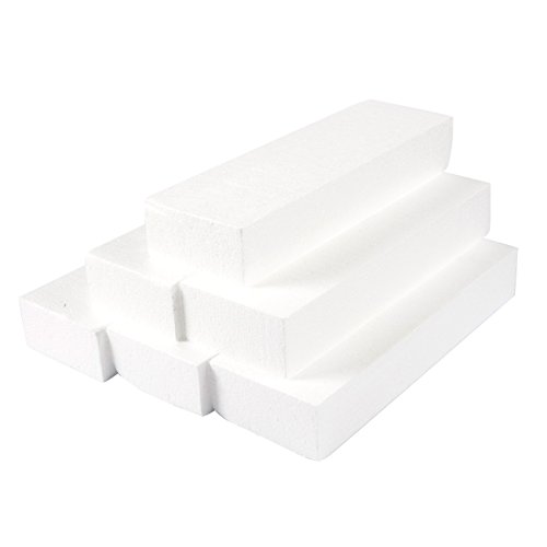 Bloques rectangulares de espuma, suministros para manualidades (12 x 4 x 2 pulgadas, 6 unidades)