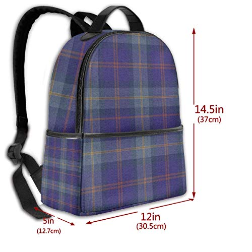 Blue Tartan - Mochila de viaje para hombre, diseño estampado a la moda, regalo para hombres y mujeres