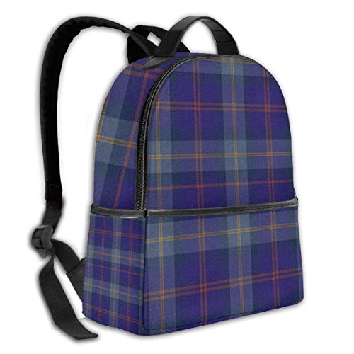 Blue Tartan - Mochila de viaje para hombre, diseño estampado a la moda, regalo para hombres y mujeres