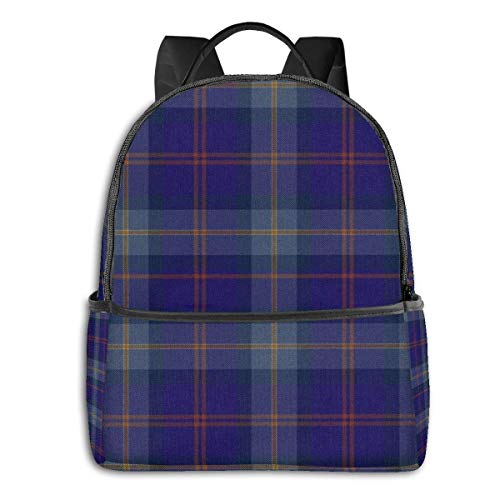 Blue Tartan - Mochila de viaje para hombre, diseño estampado a la moda, regalo para hombres y mujeres