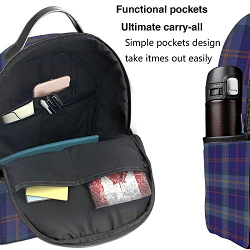 Blue Tartan - Mochila de viaje para hombre, diseño estampado a la moda, regalo para hombres y mujeres