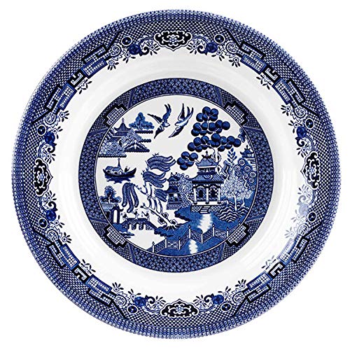 Blue Willow Churchill China Plato Hondo, Color Azul