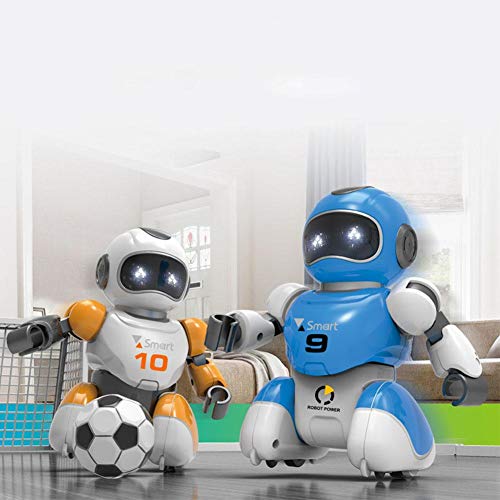 Blue-Yan Juguete de Control Remoto Fútbol Robot para niños Robot programable Inteligente con Infrarrojos Controlador de Juguetes, Bailar, Cantar, Juguete Interactivo Inteligente de Carga USB