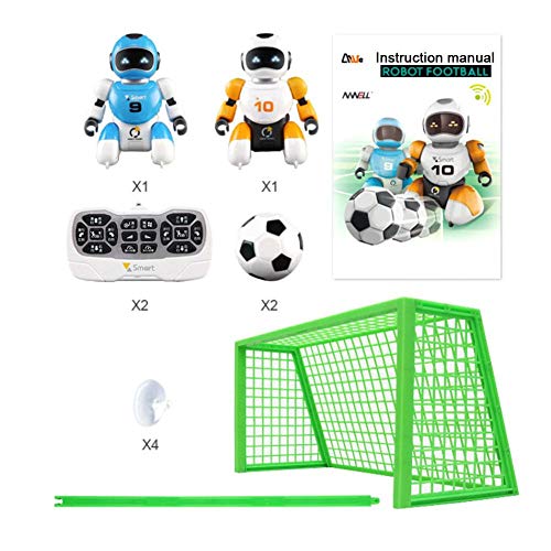 Blue-Yan Juguete de Control Remoto Fútbol Robot para niños Robot programable Inteligente con Infrarrojos Controlador de Juguetes, Bailar, Cantar, Juguete Interactivo Inteligente de Carga USB