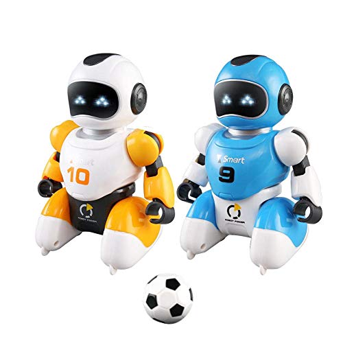 Blue-Yan Juguete de Control Remoto Fútbol Robot para niños Robot programable Inteligente con Infrarrojos Controlador de Juguetes, Bailar, Cantar, Juguete Interactivo Inteligente de Carga USB