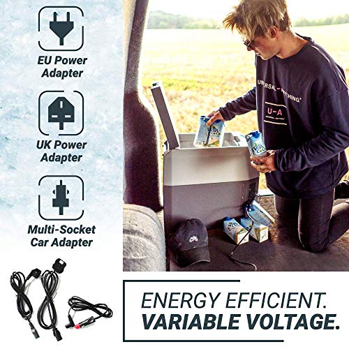 Bluefin Nevera Portátil Eléctrica con Compresor (24/33/42/60/80 litros) - Mini Congelador Frigorífico Pequeño Funciona con Ca o CC - Nevera Rígida para Coche Camión Camper Viaje (80 litros)