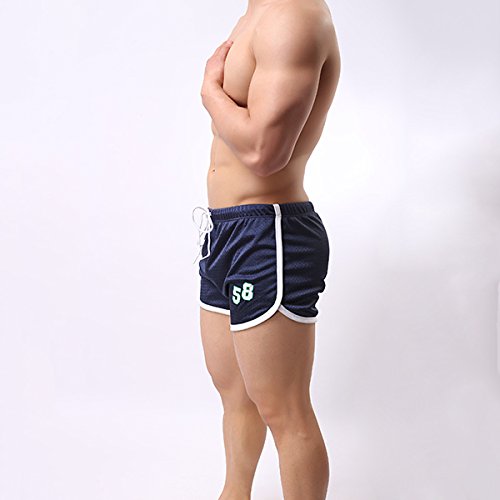 Bluelover Atletismo Running Shorts para Hombres Doble Malla R¨¢Pida .Qry Fit Transpirable Bermudas Boxeador-Negro-S