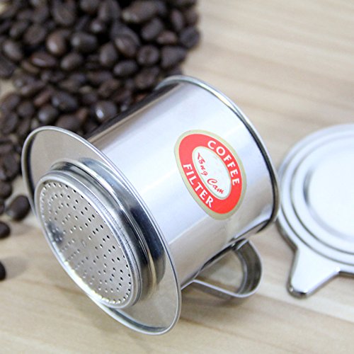 Bluelover Vietnamita-Style De Acero Inoxidable Cafetera Goteo Filtro Cafetera Infusión Café Goteo Recipiente