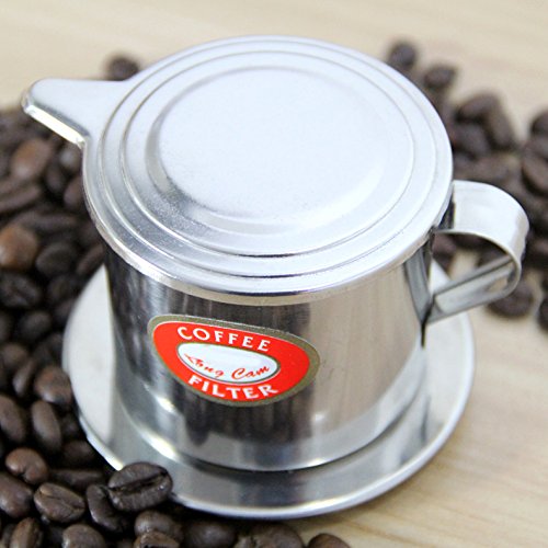 Bluelover Vietnamita-Style De Acero Inoxidable Cafetera Goteo Filtro Cafetera Infusión Café Goteo Recipiente