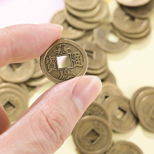 Boao Chinese Feng Shui Coins Good Luck Fortune Coin I-Ching Coins for Health and Wealth (200, 0,8 Pulgada)