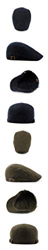 Boinas Gorro Boinas De Algodón De Moda Unisex Gorra De Visera Retro para Hombres Mujeres Tamaño Ajustable Sombrero De Papá Café Ajustable