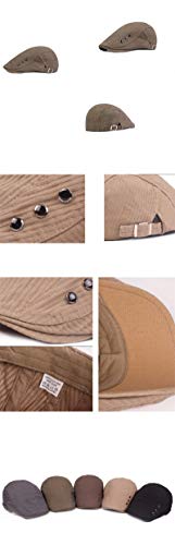 Boinas Gorro Boinas De Algodón para Hombres, Mujeres, Novedad, Personalidad, Moda, Hombres, Sombrero De Algodón, Tamaño Ajustable, Gorro De Lengua para Mujeres, 56-62 Cm (Ajustable) Café