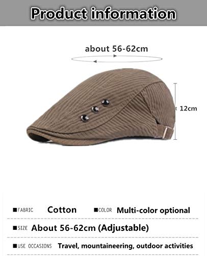 Boinas Gorro Boinas De Algodón para Hombres, Mujeres, Novedad, Personalidad, Moda, Hombres, Sombrero De Algodón, Tamaño Ajustable, Gorro De Lengua para Mujeres, 56-62 Cm (Ajustable) Café