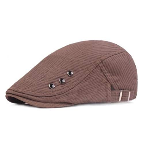 Boinas Gorro Boinas De Algodón para Hombres, Mujeres, Novedad, Personalidad, Moda, Hombres, Sombrero De Algodón, Tamaño Ajustable, Gorro De Lengua para Mujeres, 56-62 Cm (Ajustable) Café