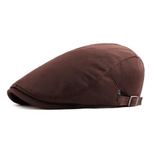 Boinas Gorro Boinas De Placa De Luz Simples De Malla Transpirable Unisex para Hombres Y Mujeres Gorras De Hombres Tamaño Ajustable Sombrero De Mujer Joven Café Ajustable