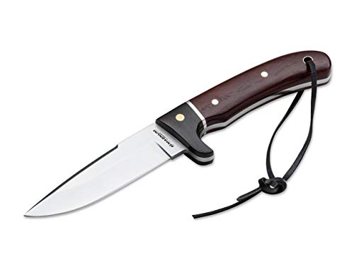 Böker Magnum Cuchillo de Caza ELK Especial con Hoja de 440A de 11 cm y empuñadura de palorosa de 11 cm 02GL685 para Caza, Pesca, Supervivencia y Bushcraft + Portabotellas de Regalo