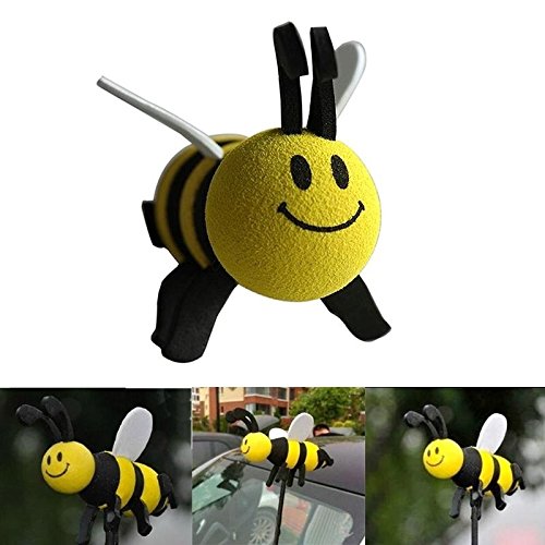 Bola decorativa para antena de coche con forma de abeja de goma EVA, para antena de coche, con diseño de abejorro