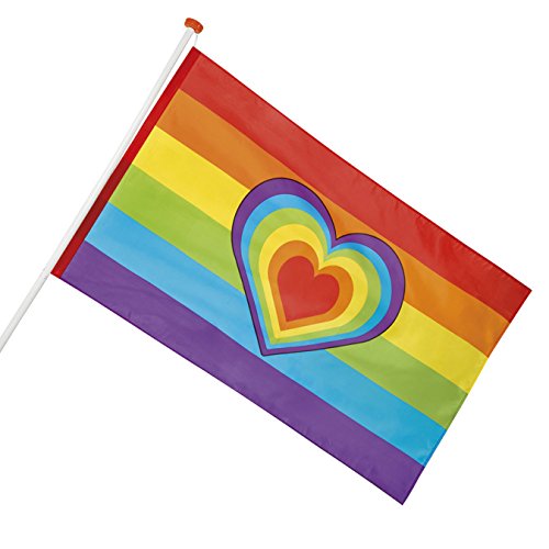 Boland 44721 – Bandera arcoiris con corazón