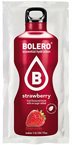 Bolero Bebida Instantánea sin Azúcar, Sabor Fresa - Paquete de 12 x 9 gr - Total: 108 gr