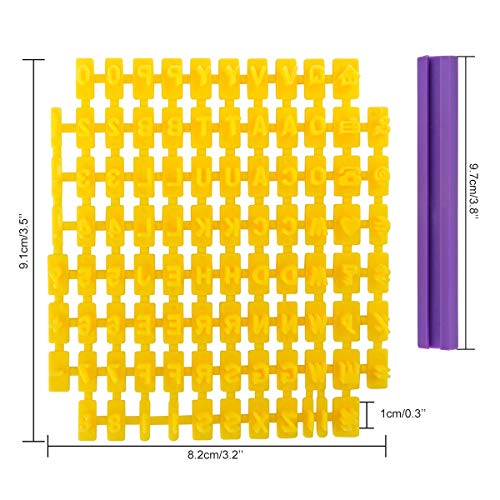 BoloShine 92 Moldes Cortadores de Letras y Números para Galletas, Alfabeto de Bricolaje Molde de Pastel de Plástico Cortador Fondant para Repostería Decoración, Herramienta de Bricolaje