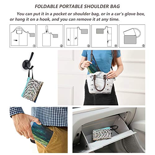 Bolsa de compras para compras Hermoso par de pavo real Papel tapiz de alta definición Bea Cool Canvas Tote Bag Bolsas de compras reutilizables Bolsas de compras reutilizables de poliéster, lavables,