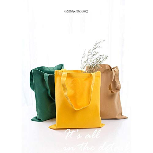 Bolsa de la compra unisex de lona para imprimir su diseño, bolso de hombro negro, para viajes, comestibles, reutilizable, de algodón ecológico 25 x 30 cm.