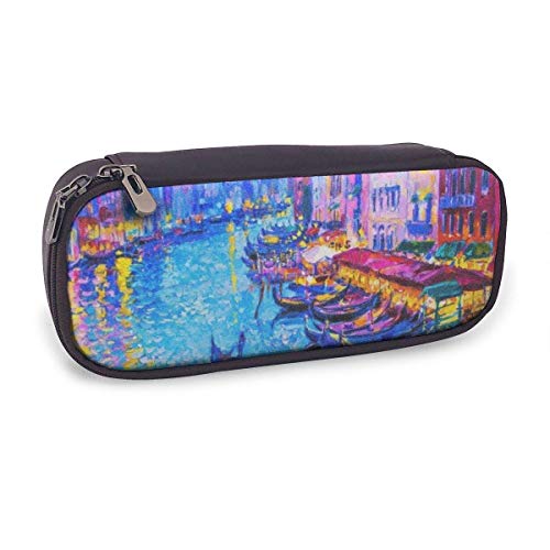 Bolsa de Lápiz，Estuche de lápices de Gran Capacidad Estuche Escolar de Gran Capacidad Vista de la ciudad Venecia Italia Gran Canal Góndola Pintura