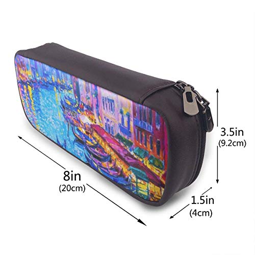 Bolsa de Lápiz，Estuche de lápices de Gran Capacidad Estuche Escolar de Gran Capacidad Vista de la ciudad Venecia Italia Gran Canal Góndola Pintura