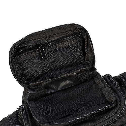 Bolsa impermeable para pesca, caza o ciclismo, riñonera y bandolera, diseño de camuflaje marrón y verde, negro