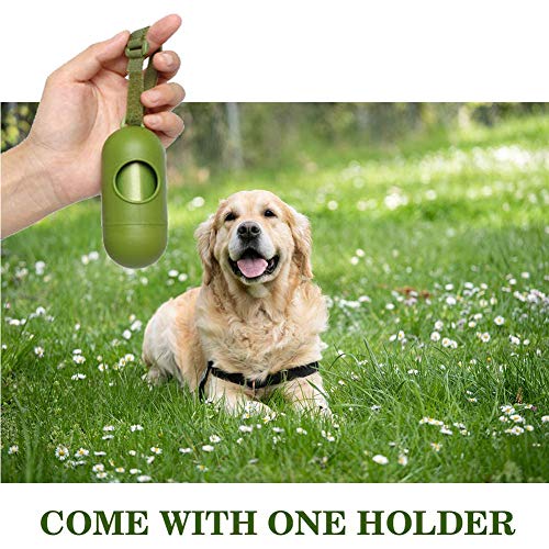 Bolsas para Excremento De Perro, Bolsas para Excremento Biodegradables para Perros con Dispensador/Clip De Plomo, Bolsas Extragrandes para Desechos De Perros A Prueba De Fugas, Ecológicas,Verde