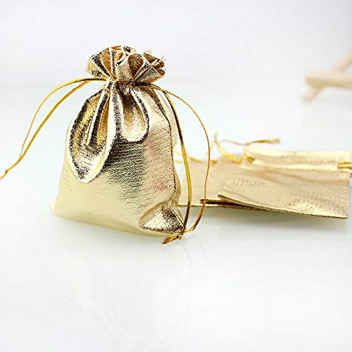 Bolsitas De Para Regalosoro/Plata 50 Unids/Lote Bolsas Favor Boda Fiesta De Navidad Bolsa De Regalo Bolsas De Embalaje De Joyería Y Bolsas 7X9 Cm 9 * 12 Cm Navidad-Oro_Los 7X9Cm