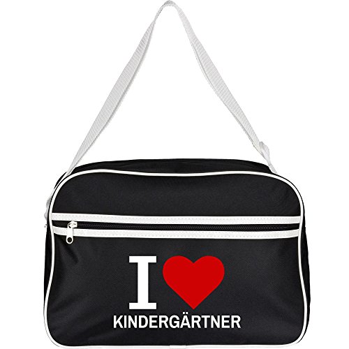 Bolso Classic Retro I Love para jardinero negro