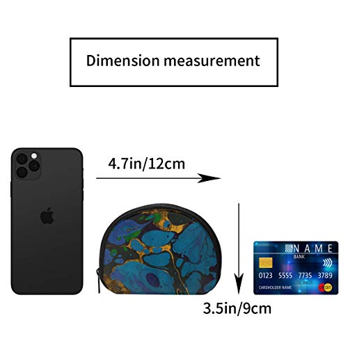 Bolso de Almacenamiento de Maquillaje cosmético de Concha de mármol de Tinta Ondulada Hecho a Mano para Mujeres y niñas Organizador de Billetera de Monedas de Compras al Aire Libre