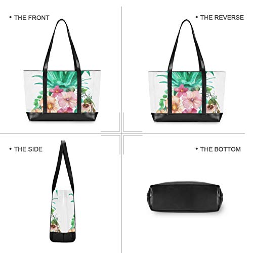 Bolso Gran capacidad Casual Flor Floral Piña Comestibles Bolso Computadora Moda