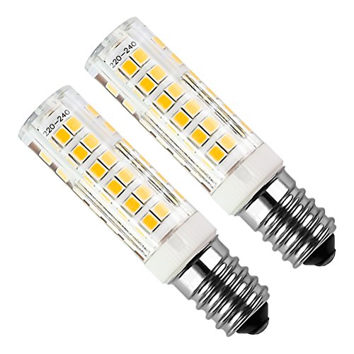 Bomnilla LED E14 Kakanuo 5Watt Equivalente 50W Blanco Cálido 3000K 430LM Campana extractora Non-Regulable AC220-240V 2 Piezas