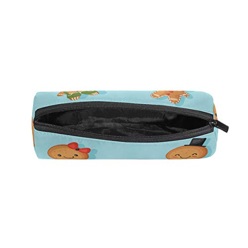 Bonie - Estuche para lápices de jengibre, diseño de muñeco de jengibre, ideal para la escuela, papelería, bolígrafos, con cremallera, bolsa de maquillaje