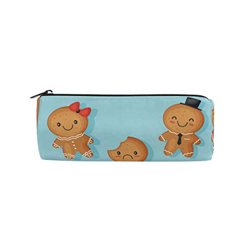 Bonie - Estuche para lápices de jengibre, diseño de muñeco de jengibre, ideal para la escuela, papelería, bolígrafos, con cremallera, bolsa de maquillaje